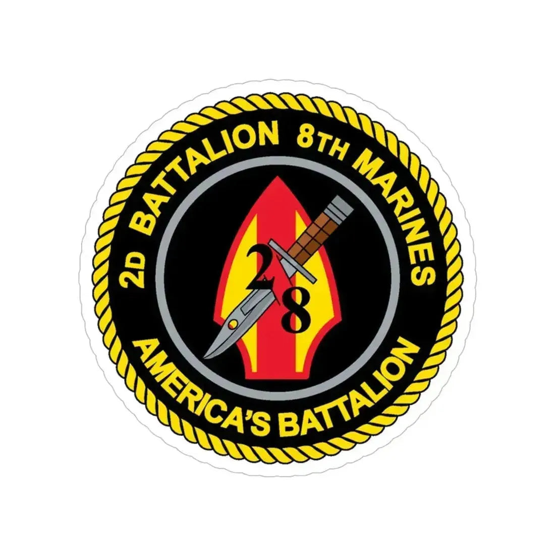2d Battalion 8th Marines (USMC) Transparent STICKER Die-Cut Vinyl Decal 6 Inch - The Sticker Space