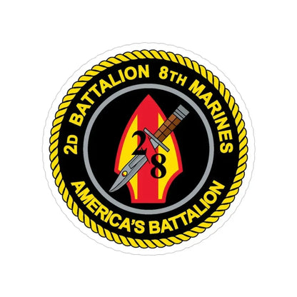 2d Battalion 8th Marines (USMC) Transparent STICKER Die-Cut Vinyl Decal - The Sticker Space