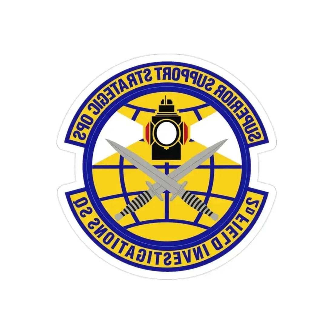 2d Field Investigations Squadron (U.S. Air Force) REVERSE PRINT Transparent Die-Cut STICKER 2 Inch Die-Cut Transparent - The Sticker Space