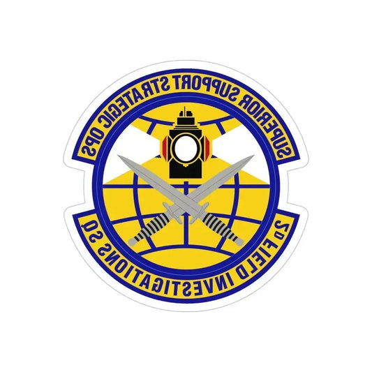 2d Field Investigations Squadron (U.S. Air Force) REVERSE PRINT Transparent Die-Cut STICKER 6 Inch Die-Cut Transparent - The Sticker Space