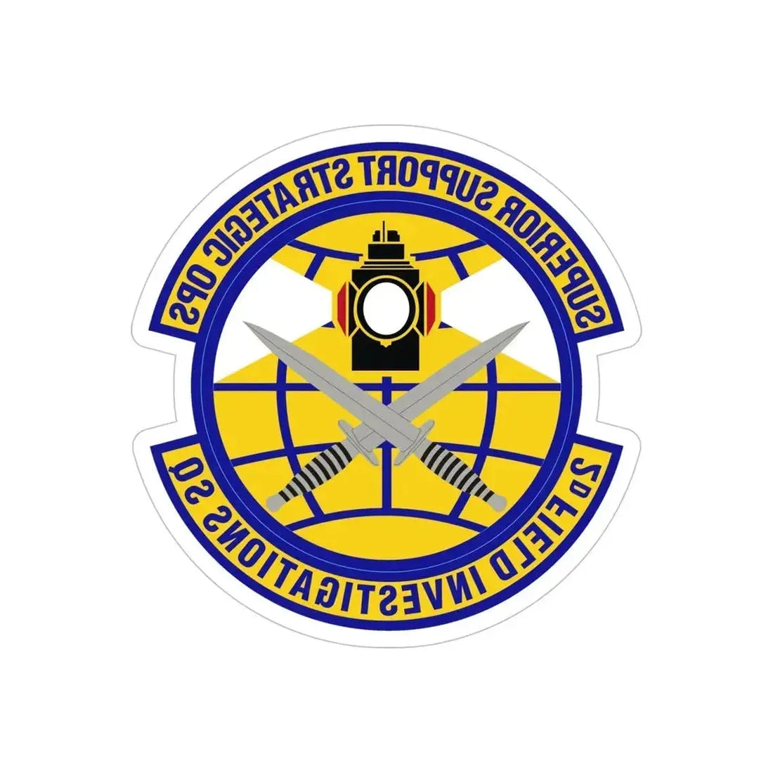 2d Field Investigations Squadron (U.S. Air Force) REVERSE PRINT Transparent Die-Cut STICKER - The Sticker Space