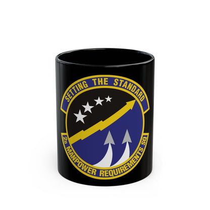 2d Manpower Requirements Squadron (U.S. Air Force) Black Coffee Mug-11oz-The Sticker Space