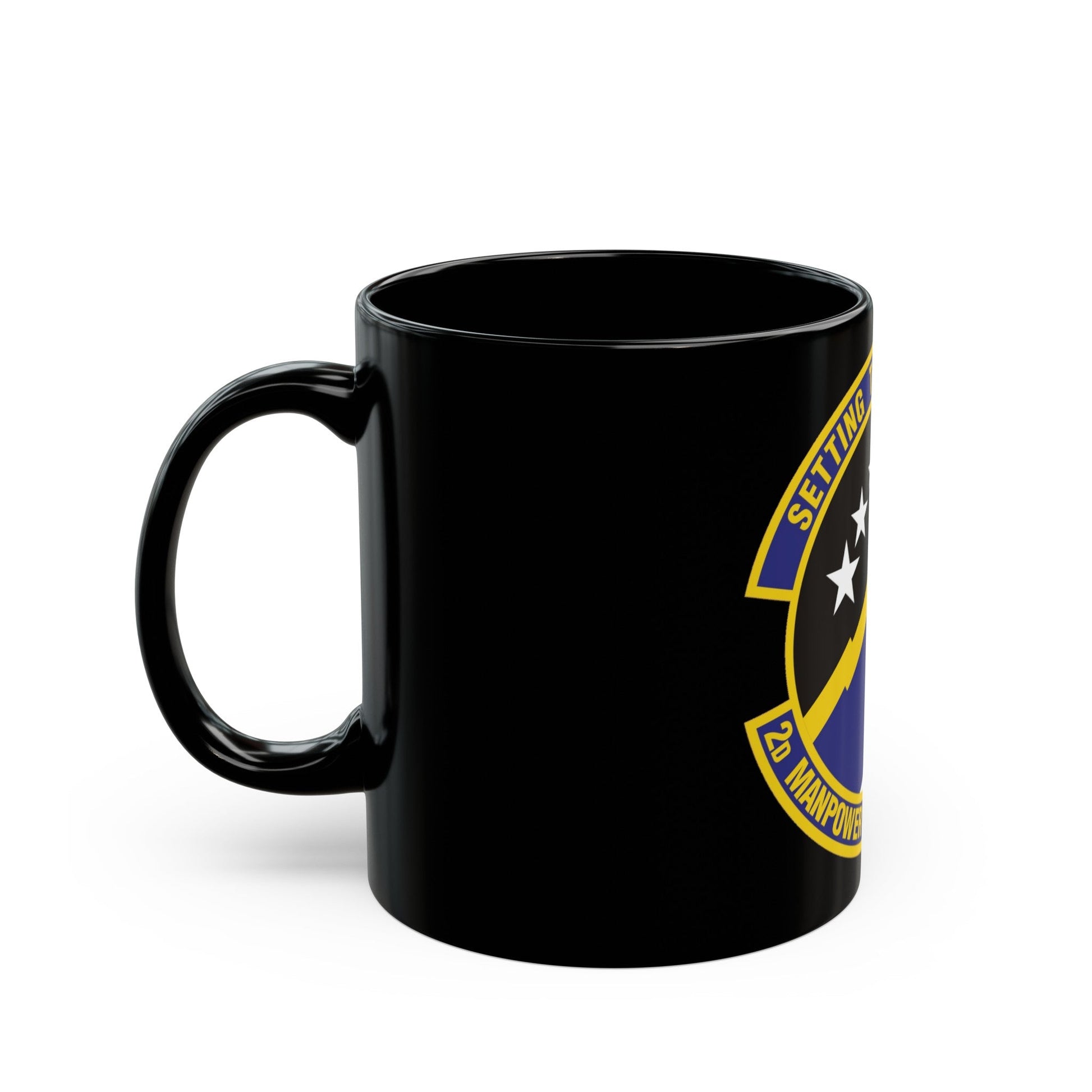 2d Manpower Requirements Squadron (U.S. Air Force) Black Coffee Mug-The Sticker Space