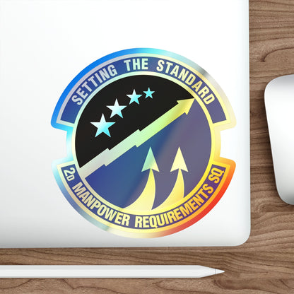 2d Manpower Requirements Squadron (U.S. Air Force) Holographic STICKER Die-Cut Vinyl Decal-The Sticker Space