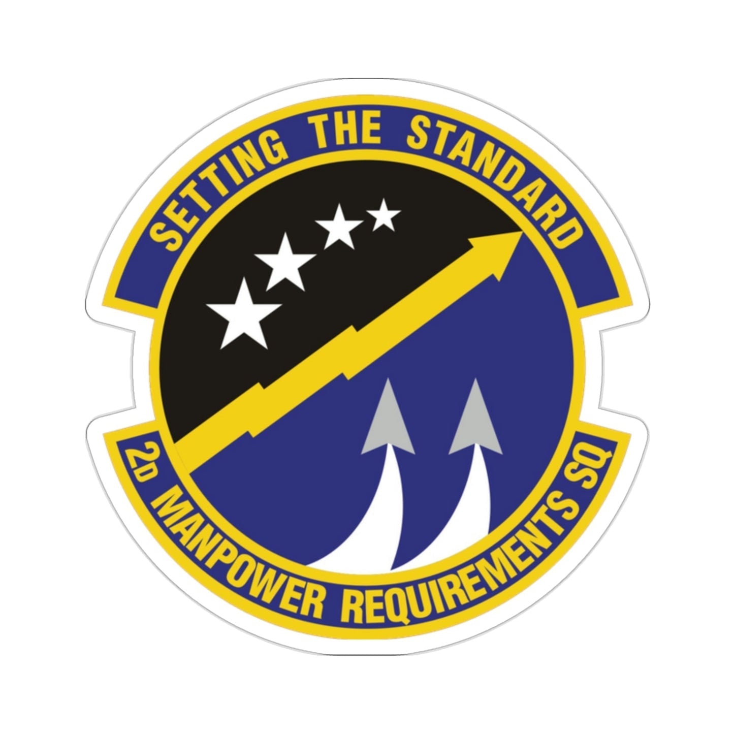 2d Manpower Requirements Squadron (U.S. Air Force) STICKER Vinyl Die-Cut Decal-2 Inch-The Sticker Space