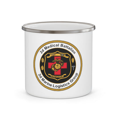 2d Medical Battalion 2d Marine Logistical Group (USMC) Enamel Mug-12oz-The Sticker Space