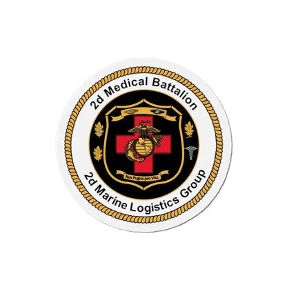 2d Medical Battalion 2d Marine Logistical Group (USMC) Refrigerator Magnet 4 Inch - The Sticker Space