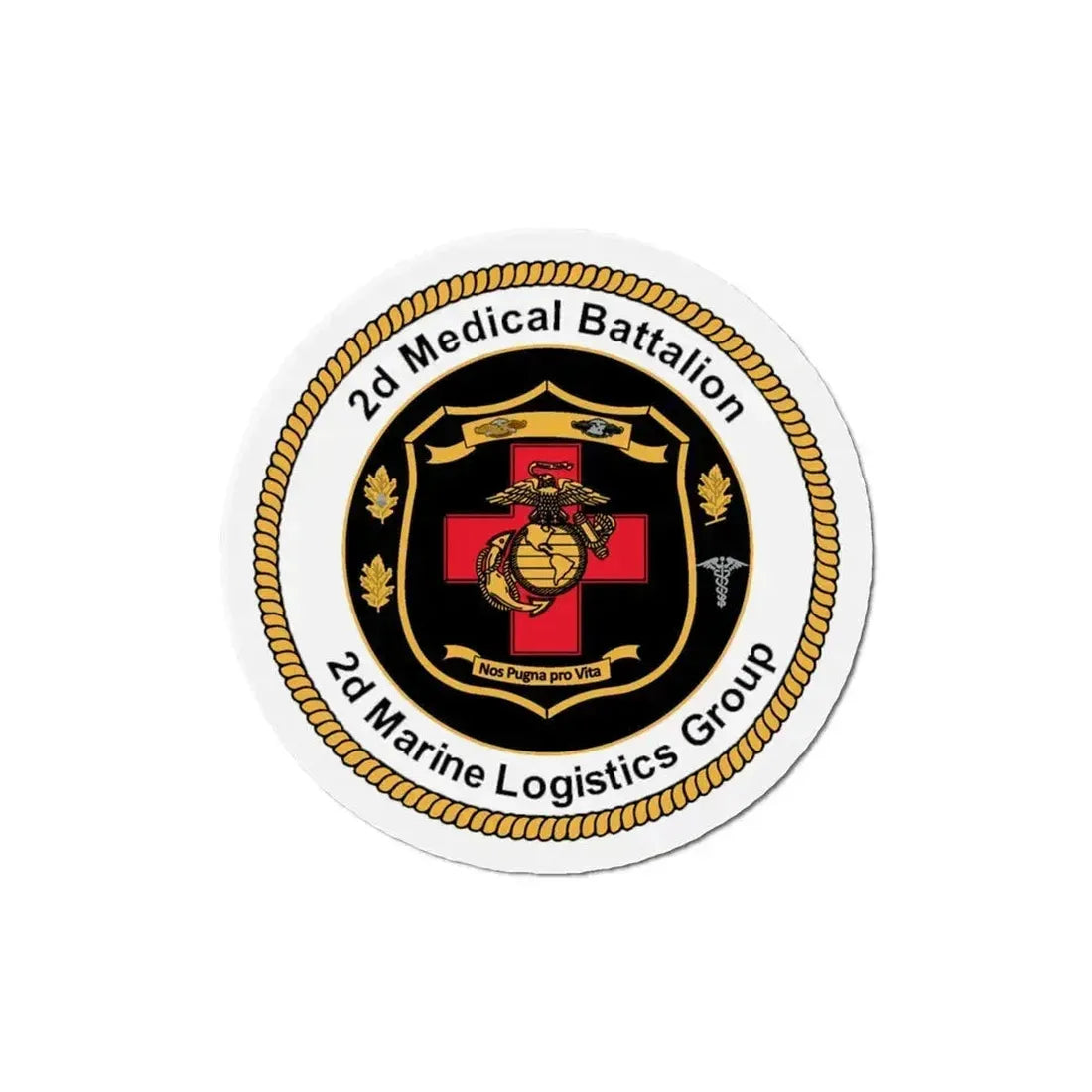 2d Medical Battalion 2d Marine Logistical Group (USMC) Refrigerator Magnet 6 Inch - The Sticker Space