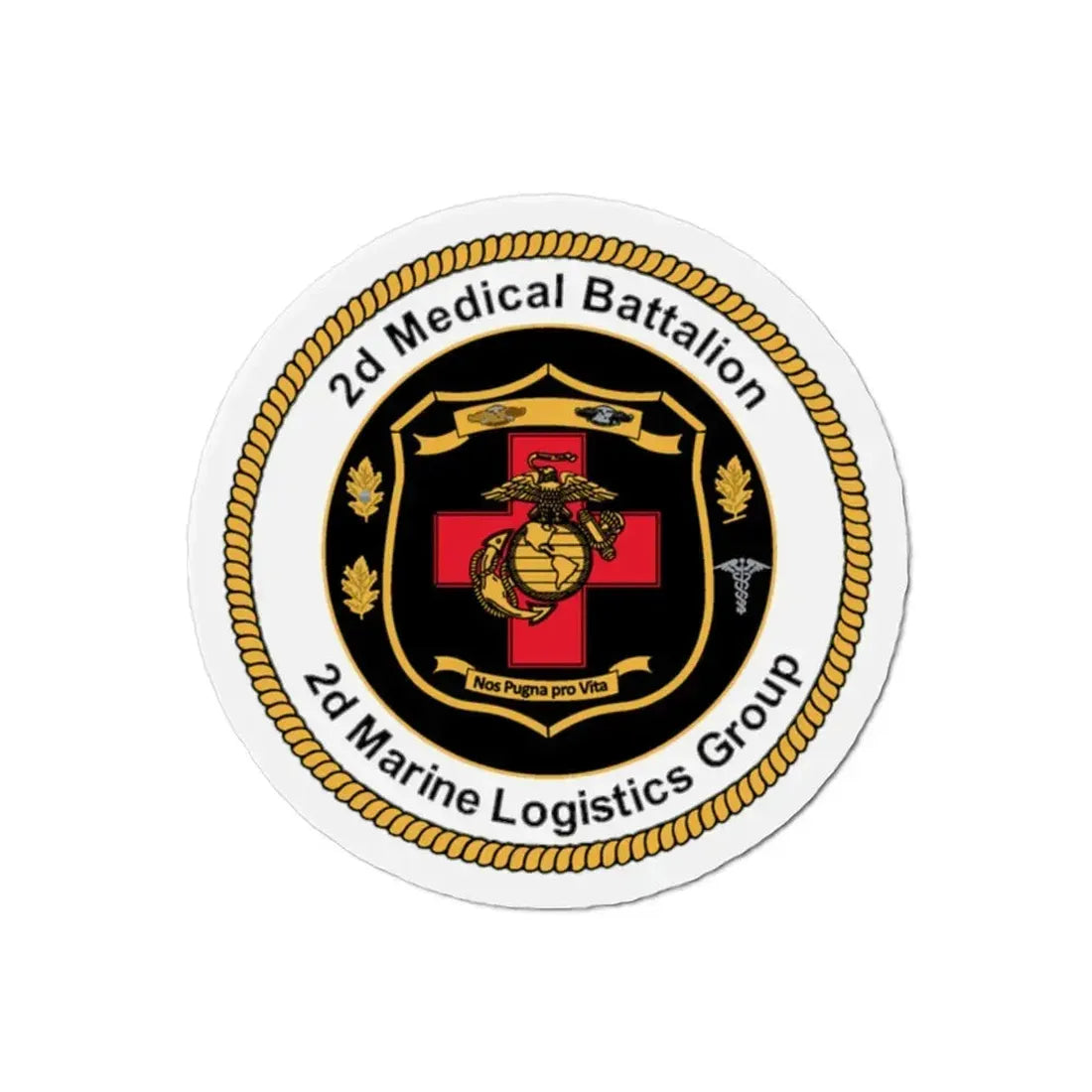 2d Medical Battalion 2d Marine Logistical Group (USMC) Refrigerator Magnet - The Sticker Space