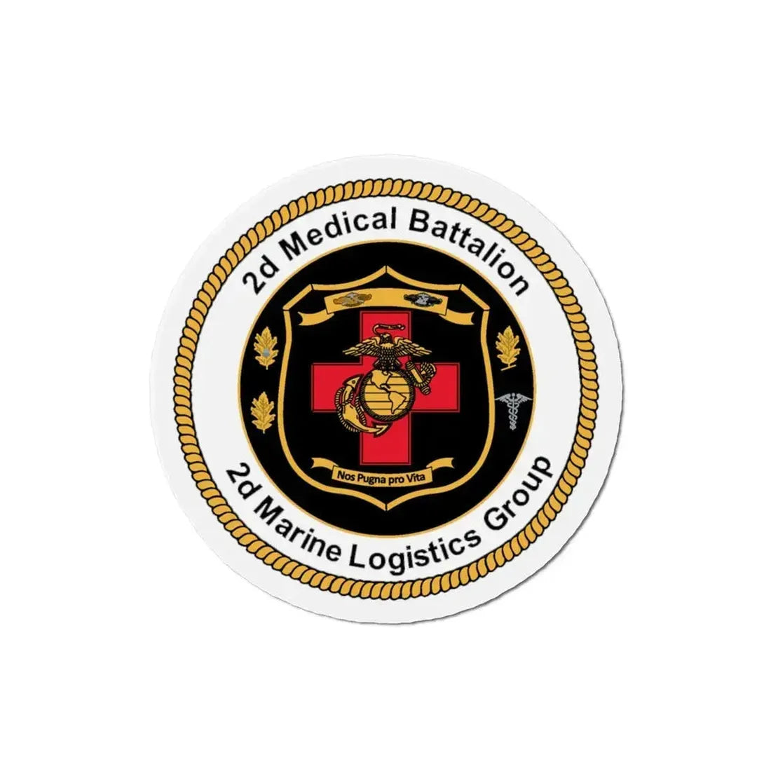 2d Medical Battalion 2d Marine Logistical Group (USMC) Refrigerator Magnet - The Sticker Space
