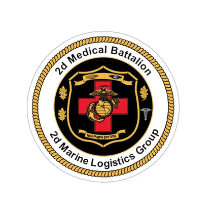 2d Medical Battalion 2d Marine Logistical Group (USMC) STICKER Vinyl Die-Cut Decal 3 Inch - The Sticker Space
