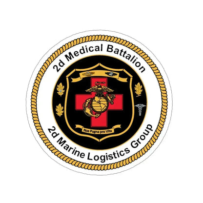 2d Medical Battalion 2d Marine Logistical Group (USMC) STICKER Vinyl Die-Cut Decal 4 Inch - The Sticker Space