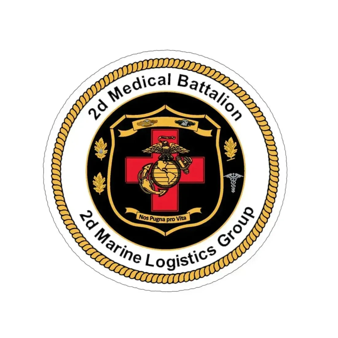 2d Medical Battalion 2d Marine Logistical Group (USMC) STICKER Vinyl Die-Cut Decal 5 Inch - The Sticker Space