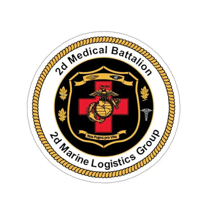 2d Medical Battalion 2d Marine Logistical Group (USMC) STICKER Vinyl Die-Cut Decal 5 Inch - The Sticker Space
