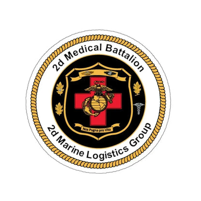 2d Medical Battalion 2d Marine Logistical Group (USMC) STICKER Vinyl Kiss-Cut Decal 6 Inch White - The Sticker Space