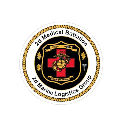 2d Medical Battalion 2d Marine Logistical Group (USMC) Transparent STICKER Die-Cut Vinyl Decal 2 Inch - The Sticker Space