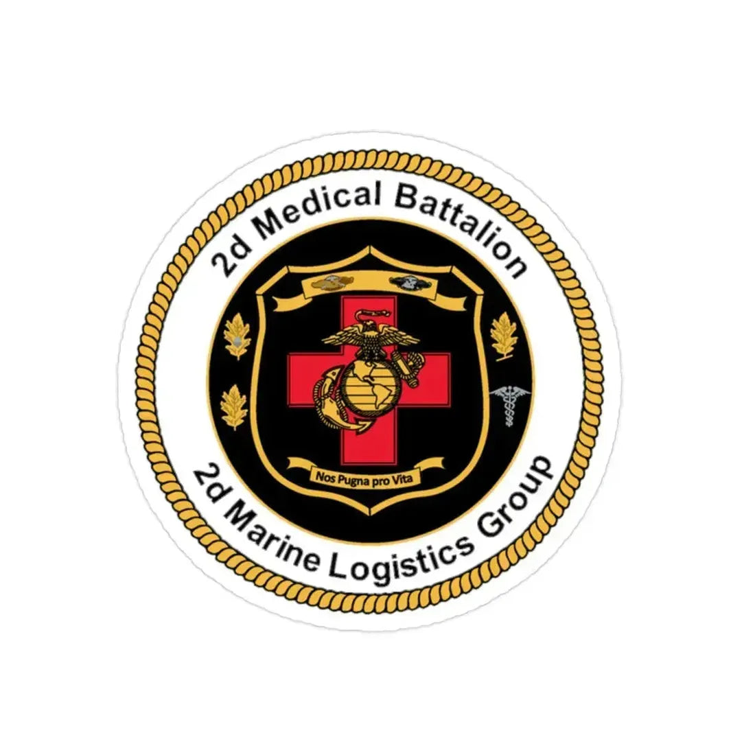 2d Medical Battalion 2d Marine Logistical Group (USMC) Transparent STICKER Die-Cut Vinyl Decal 2 Inch - The Sticker Space