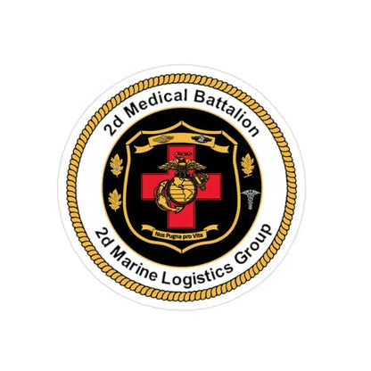 2d Medical Battalion 2d Marine Logistical Group (USMC) Transparent STICKER Die-Cut Vinyl Decal 2 Inch - The Sticker Space