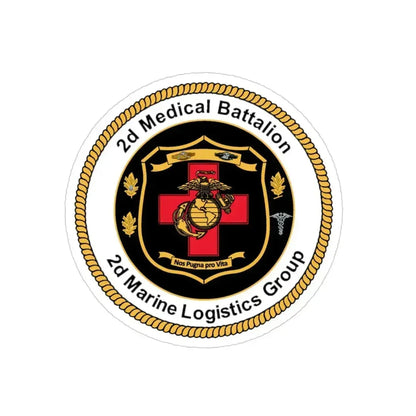2d Medical Battalion 2d Marine Logistical Group (USMC) Transparent STICKER Die-Cut Vinyl Decal 3 Inch - The Sticker Space