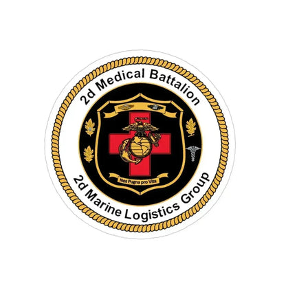 2d Medical Battalion 2d Marine Logistical Group (USMC) Transparent STICKER Die-Cut Vinyl Decal 5 Inch - The Sticker Space
