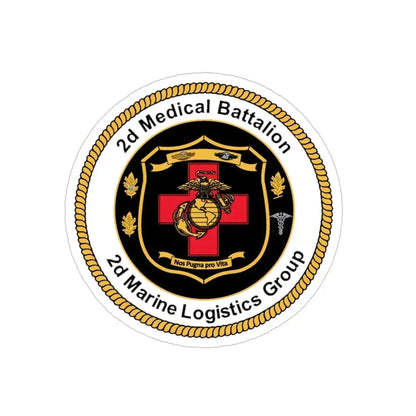 2d Medical Battalion 2d Marine Logistical Group (USMC) Transparent STICKER Die-Cut Vinyl Decal 5 Inch - The Sticker Space