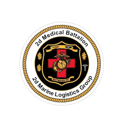 2d Medical Battalion 2d Marine Logistical Group (USMC) Transparent STICKER Die-Cut Vinyl Decal 6 Inch - The Sticker Space
