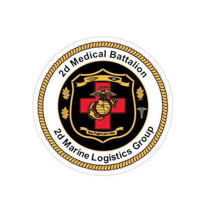 2d Medical Battalion 2d Marine Logistical Group (USMC) Transparent STICKER Die-Cut Vinyl Decal 6 Inch - The Sticker Space