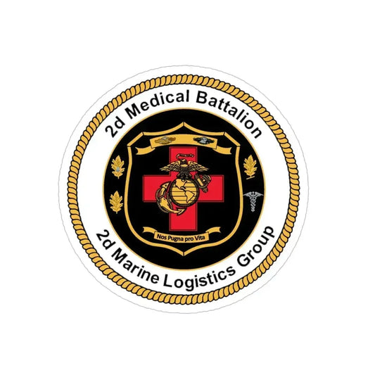 2d Medical Battalion 2d Marine Logistical Group (USMC) Transparent STICKER Die-Cut Vinyl Decal 6 Inch - The Sticker Space