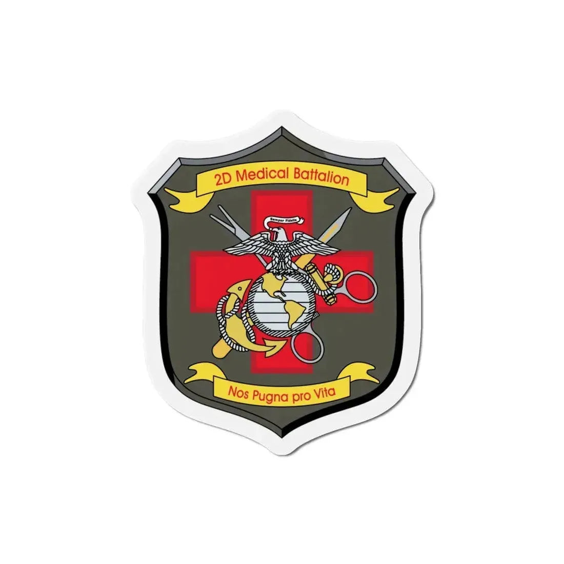 2d Medical Battalion Nos Pugna Pro Vita (USMC) Refrigerator Magnet - The Sticker Space