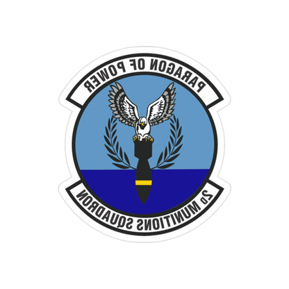 2d Munitions Squadron (U.S. Air Force) REVERSE PRINT Transparent STICKER-2" × 2"-The Sticker Space