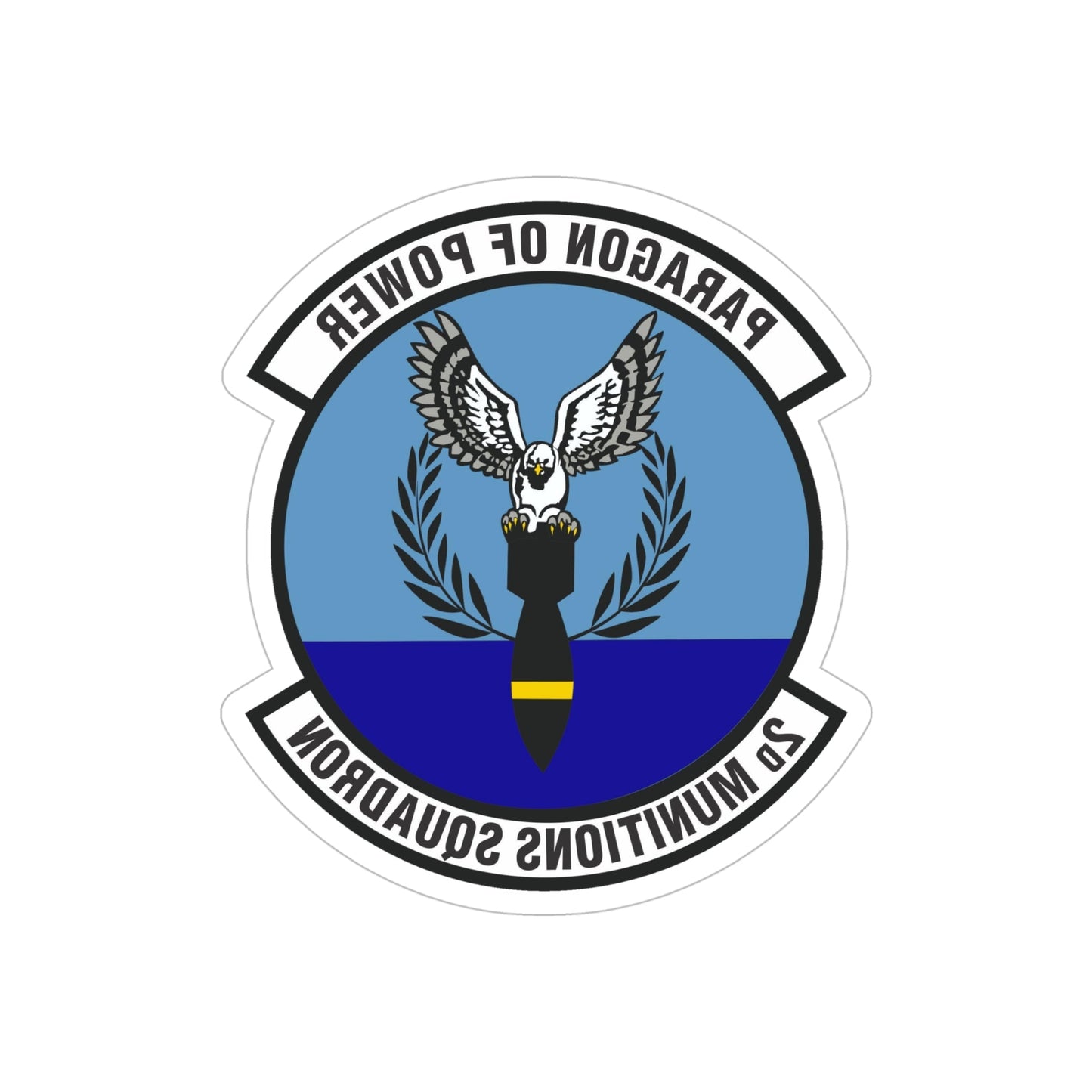 2d Munitions Squadron (U.S. Air Force) REVERSE PRINT Transparent STICKER-5" × 5"-The Sticker Space