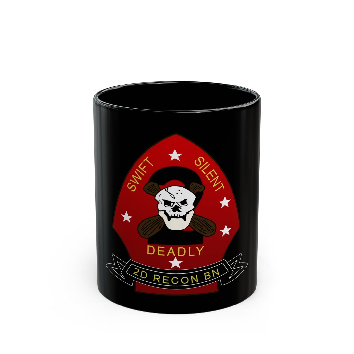 2d Reconnaissance Battalion (USMC) Black Coffee Mug-11oz-The Sticker Space