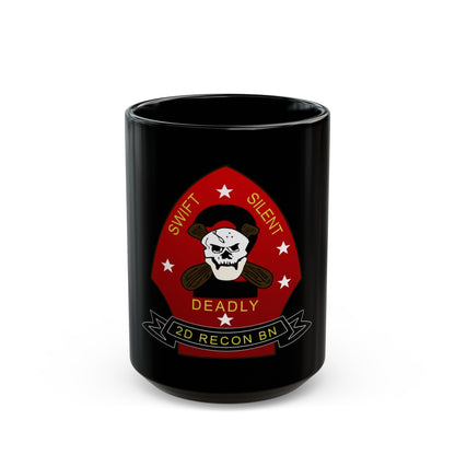 2d Reconnaissance Battalion (USMC) Black Coffee Mug-15oz-The Sticker Space