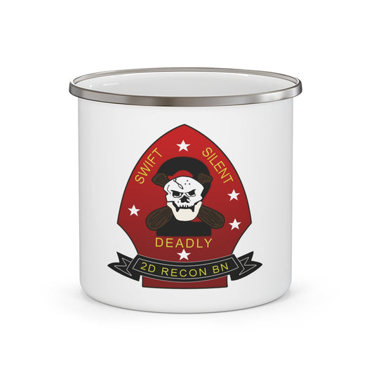 2d Reconnaissance Battalion (USMC) Enamel Mug-12oz-The Sticker Space