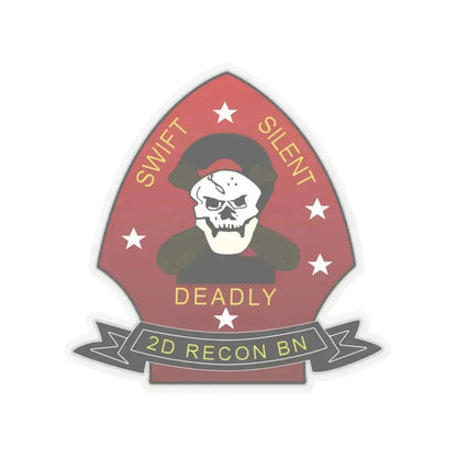 2d Reconnaissance Battalion (USMC) STICKER Vinyl Kiss-Cut Decal 6 Inch Transparent - The Sticker Space