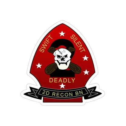 2d Reconnaissance Battalion (USMC) Transparent STICKER Die-Cut Vinyl Decal 6 Inch - The Sticker Space