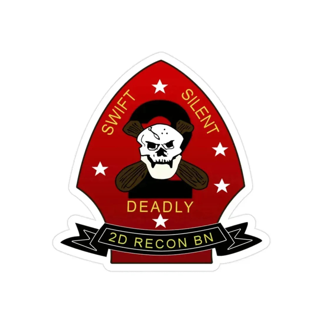 2d Reconnaissance Battalion (USMC) Transparent STICKER Die-Cut Vinyl Decal - The Sticker Space