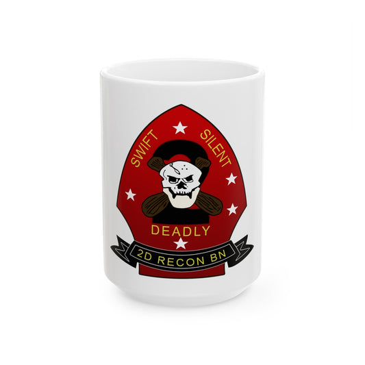 2d Reconnaissance Battalion (USMC) White Coffee Mug-15oz-The Sticker Space