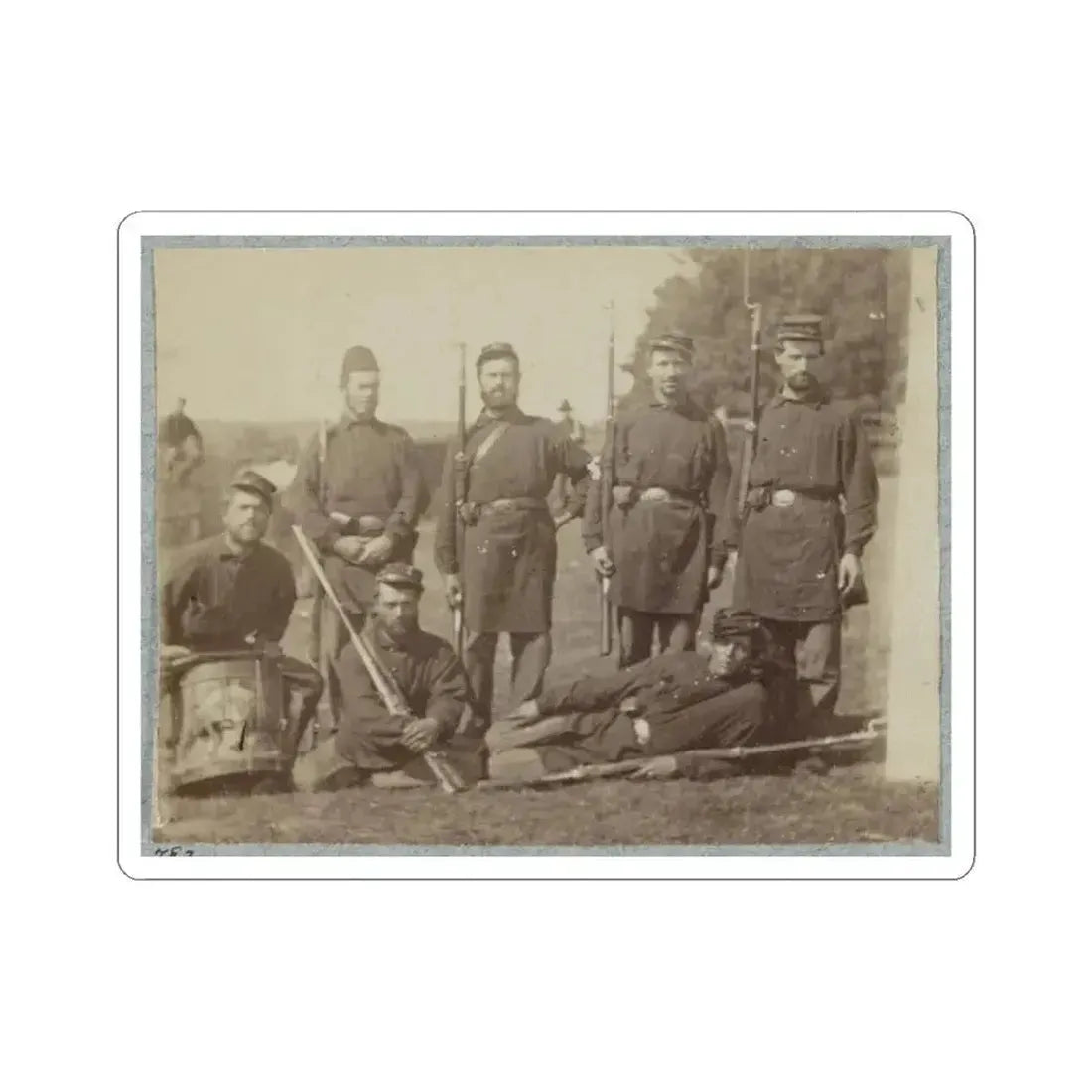 2D Rhode Island Infantry 003 (U.S. Civil War) STICKER Vinyl Kiss-Cut Decal 6 Inch White - The Sticker Space