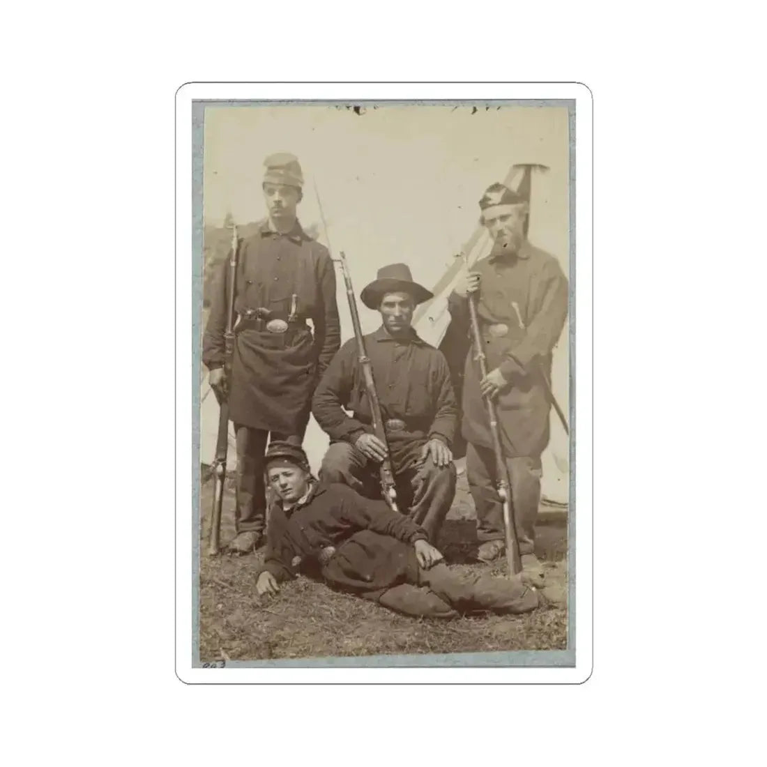 2D Rhode Island Infantry 005 (U.S. Civil War) STICKER Vinyl Kiss-Cut Decal 3 Inch White - The Sticker Space