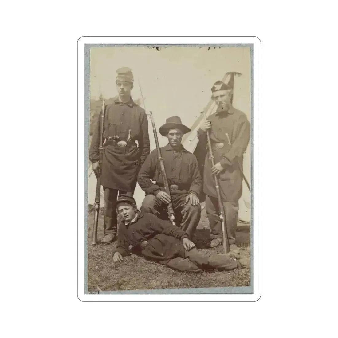 2D Rhode Island Infantry 005 (U.S. Civil War) STICKER Vinyl Kiss-Cut Decal 4 Inch White - The Sticker Space