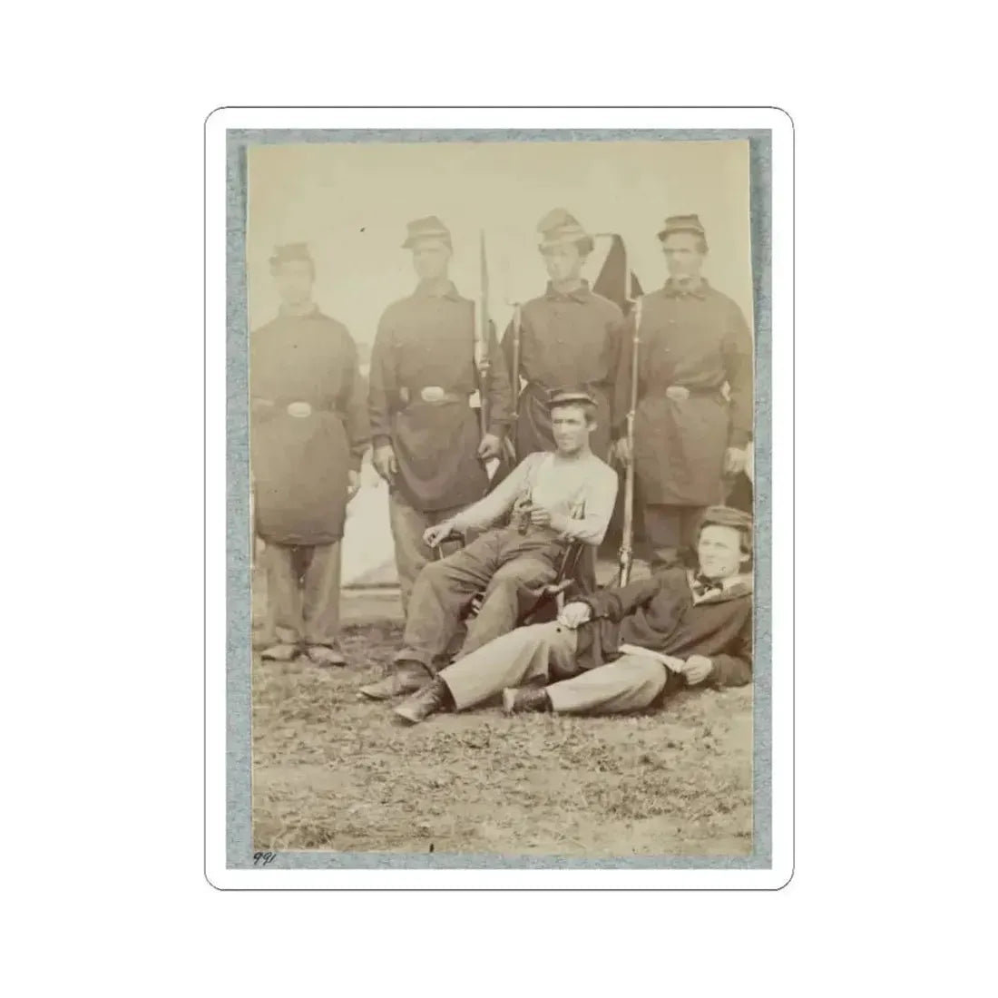 2D Rhode Island Infantry 008 (U.S. Civil War) STICKER Vinyl Kiss-Cut Decal 6 Inch White - The Sticker Space