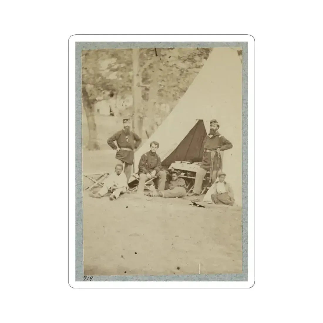 2D Rhode Island Infantry 025 (U.S. Civil War) STICKER Vinyl Kiss-Cut Decal 4 Inch White - The Sticker Space