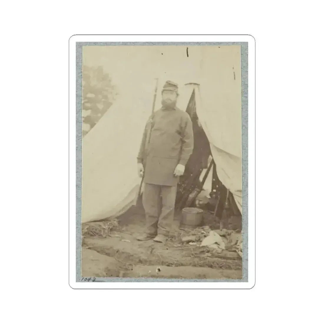 2D Rhode Island Infantry 034 (U.S. Civil War) STICKER Vinyl Kiss-Cut Decal 4 Inch White - The Sticker Space