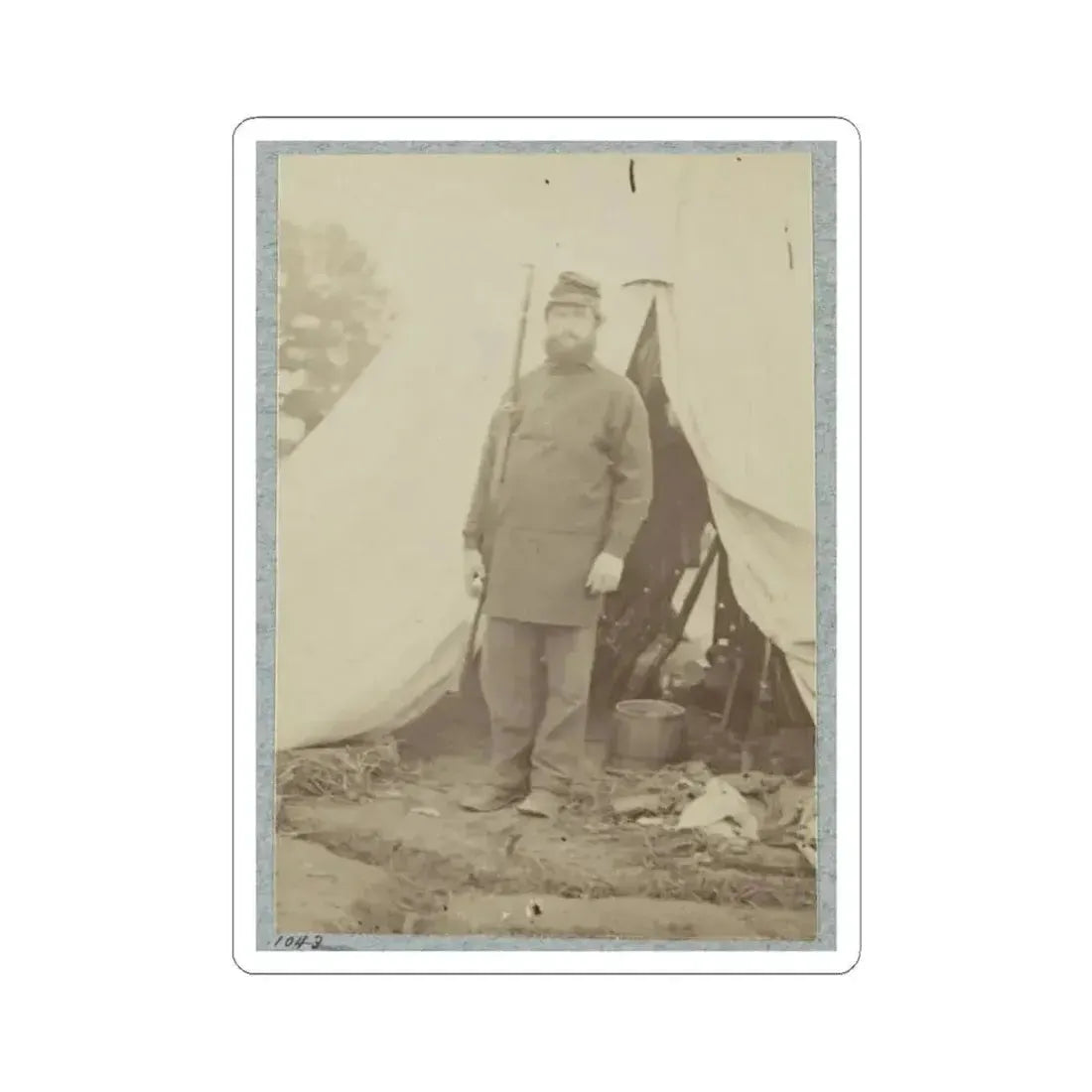 2D Rhode Island Infantry 034 (U.S. Civil War) STICKER Vinyl Kiss-Cut Decal 6 Inch White - The Sticker Space