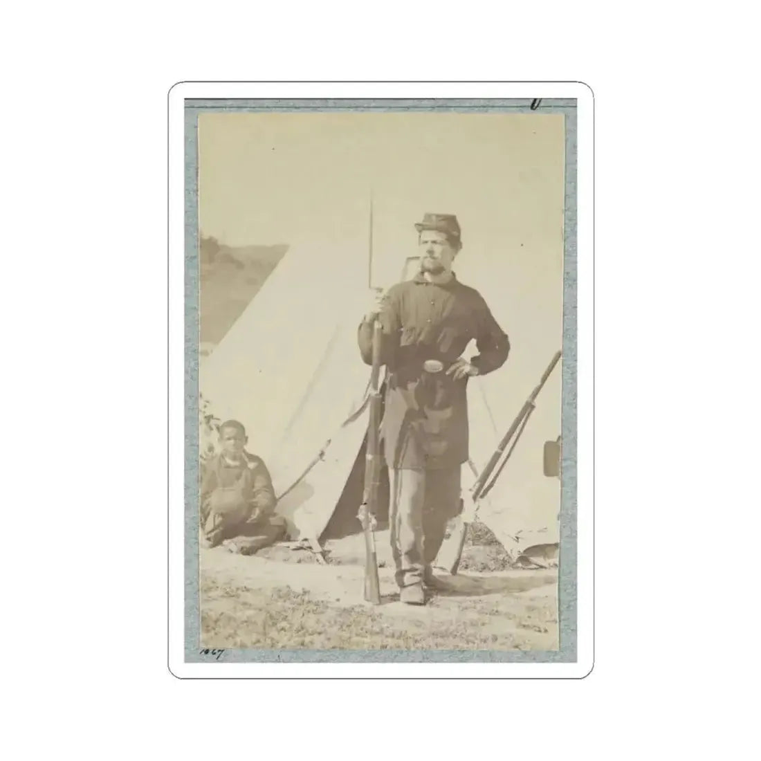 2D Rhode Island Infantry 036 (U.S. Civil War) STICKER Vinyl Kiss-Cut Decal 4 Inch White - The Sticker Space