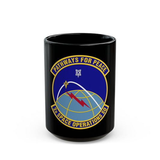 2d Space Operations Squadron (U.S. Air Force) Black Coffee Mug-15oz-The Sticker Space