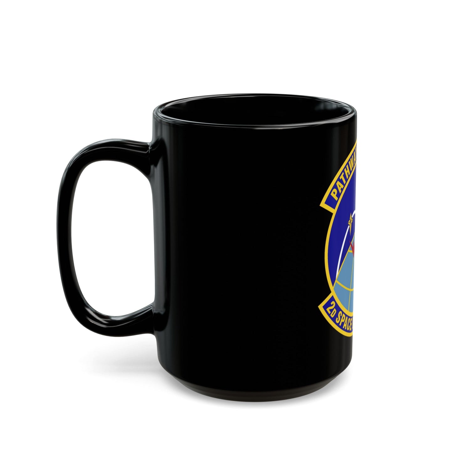 2d Space Operations Squadron (U.S. Air Force) Black Coffee Mug-The Sticker Space