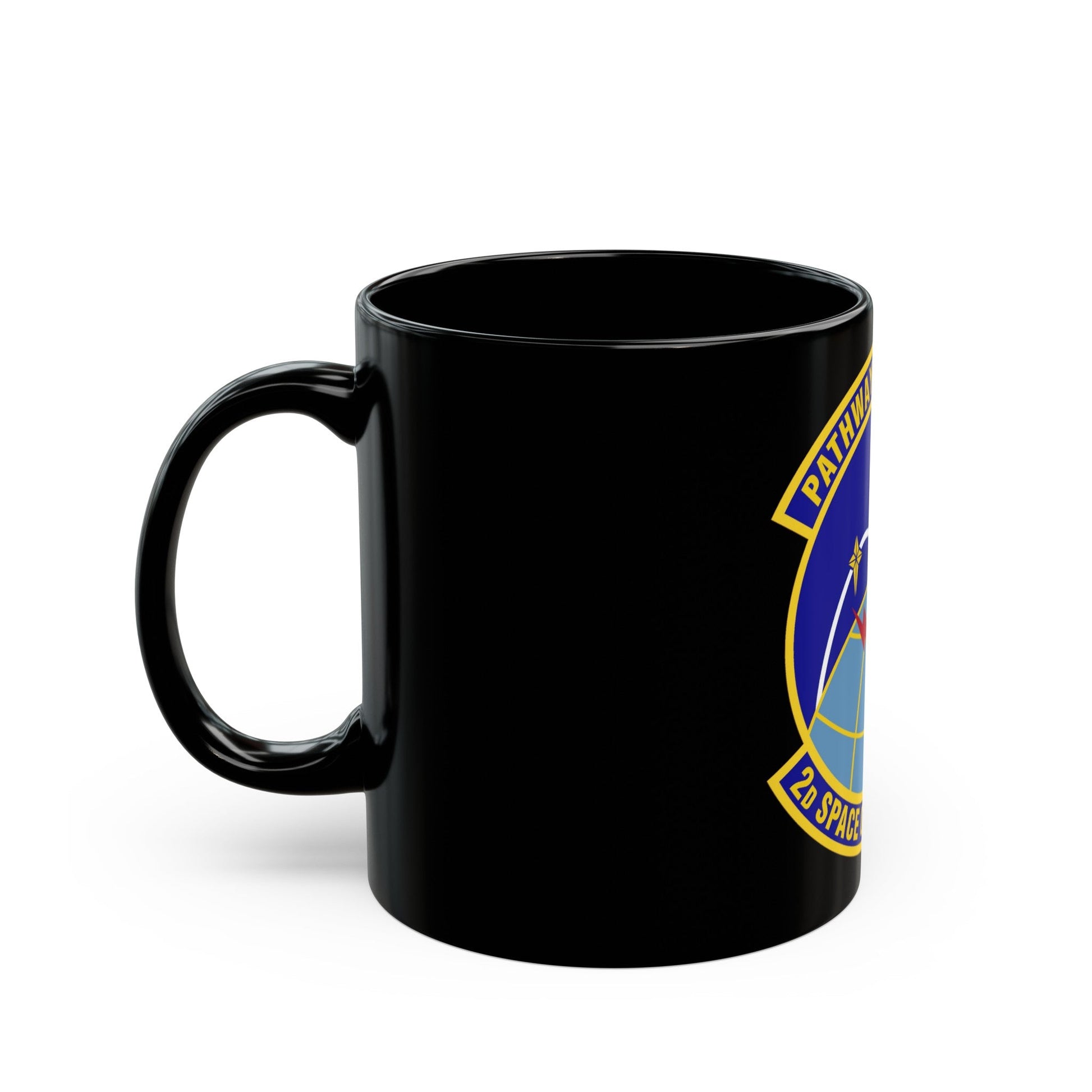 2d Space Operations Squadron (U.S. Air Force) Black Coffee Mug-The Sticker Space