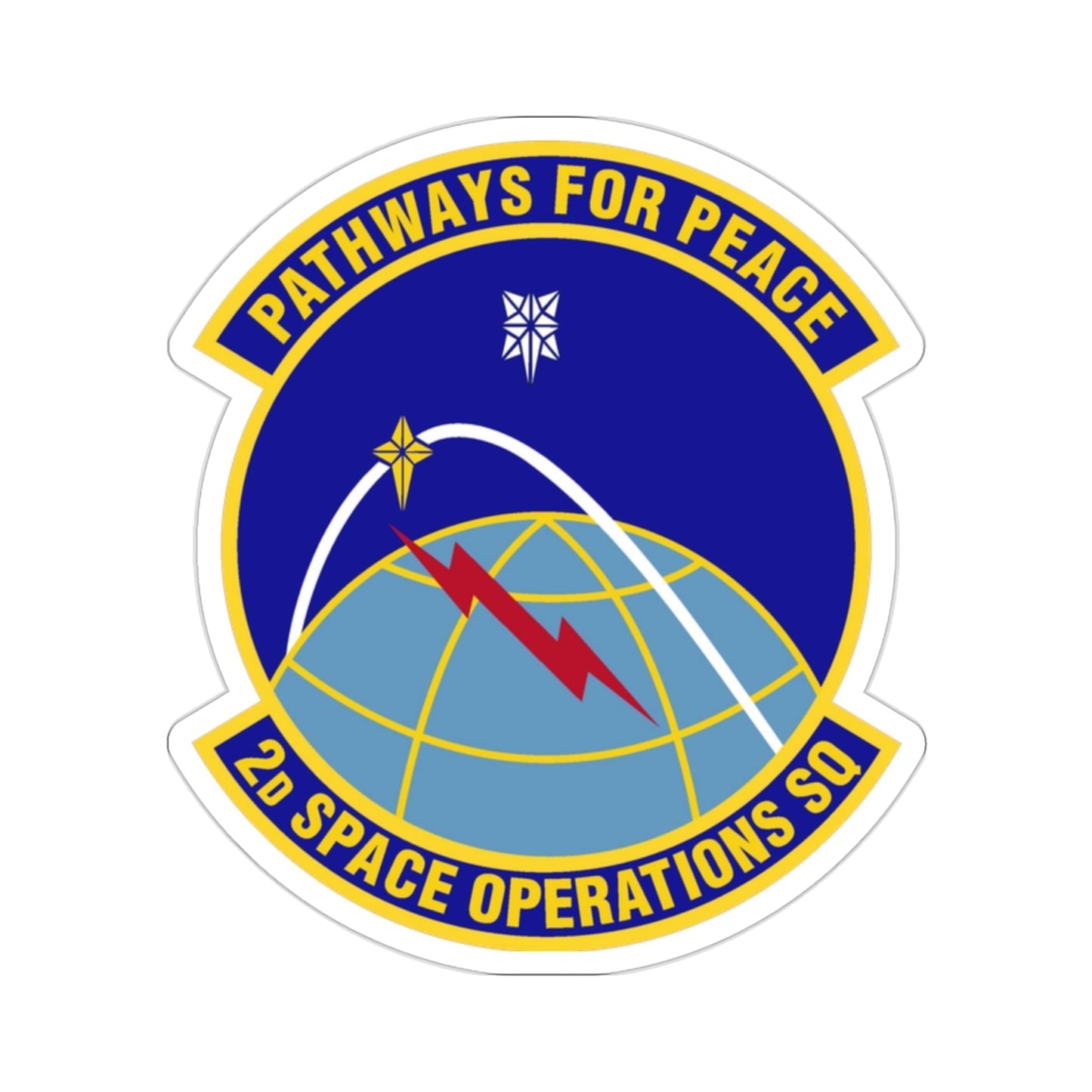 2d Space Operations Squadron (U.S. Air Force) STICKER Vinyl Die-Cut Decal-2 Inch-The Sticker Space